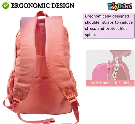 Toyshine Alphabets High School College Backpack Pink