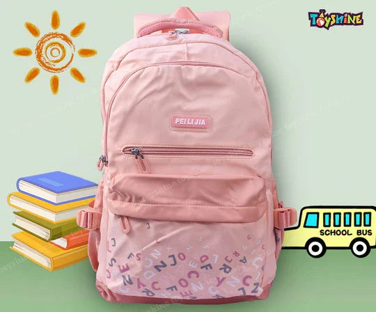 Toyshine Alphabets High School College Backpack Pink