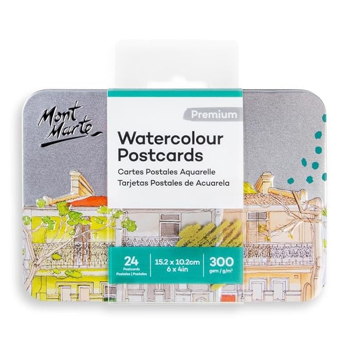Mont Marte Watercolour Postcards 300gsm 24 Sheets