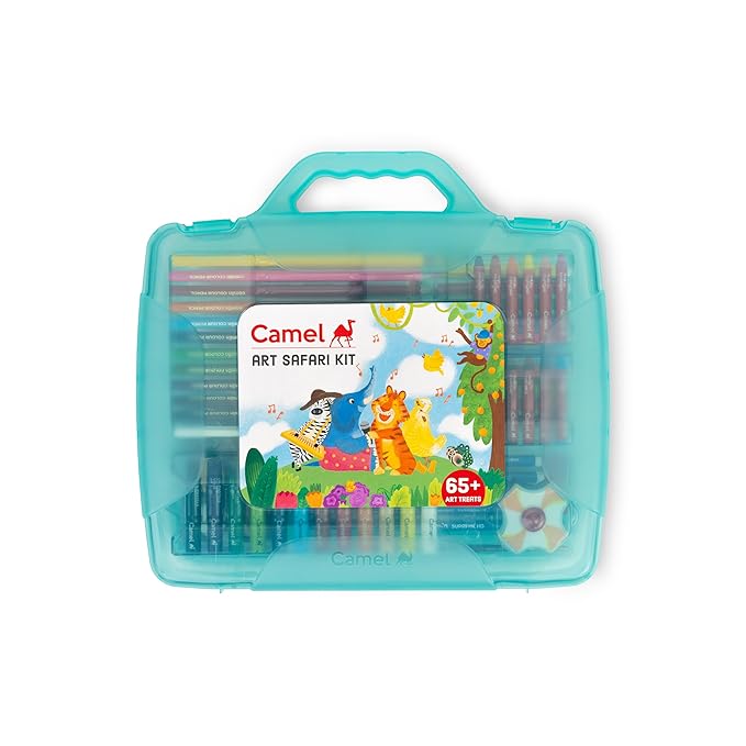 Camel Art Safari Kit 65+ Piece Kids Art & Colouring Set