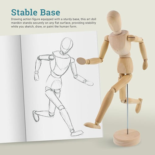 Articulated Wooden Mannequin Figure for Artists