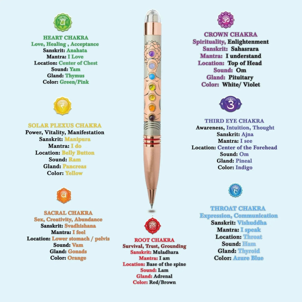 Submarine 7 Chakra Ball Pen | Premium Spiritual Metal Pen