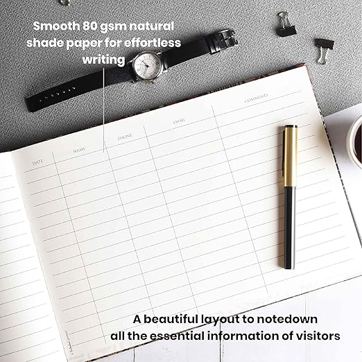 Scholar Metallic Visitors Notebook