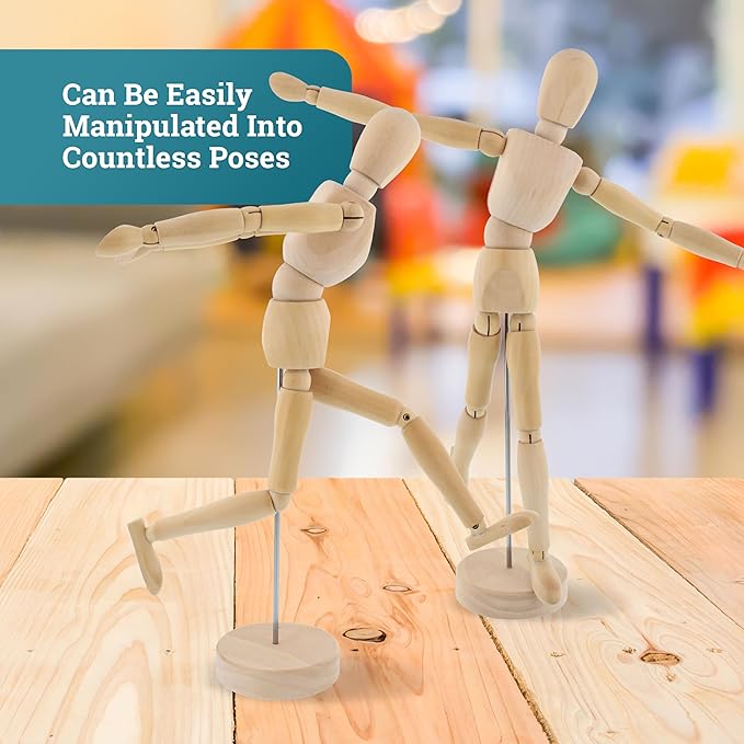 Articulated Wooden Mannequin Figure for Artists