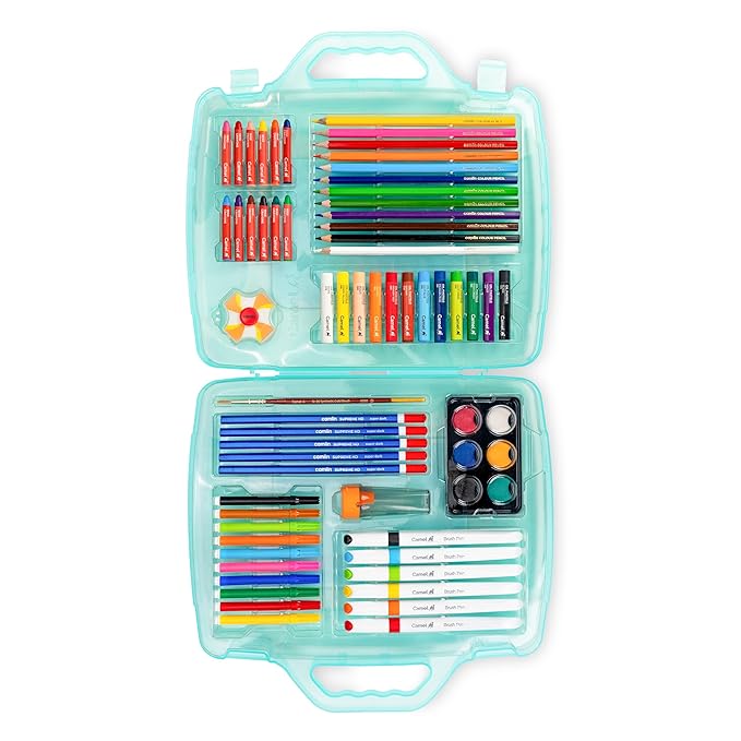 Camel Art Safari Kit 65+ Piece Kids Art & Colouring Set