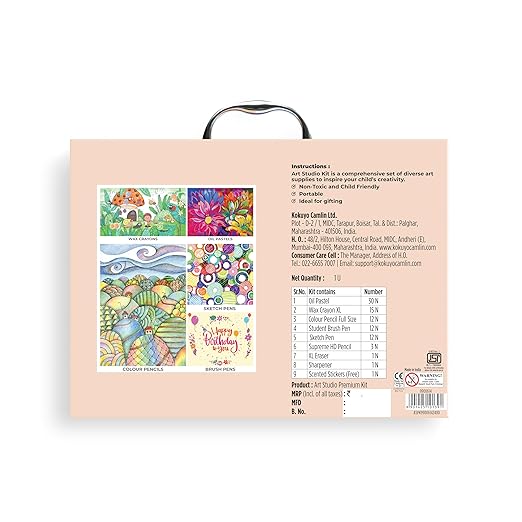 Camel Art Studio Set Reusable Briefcase Pack