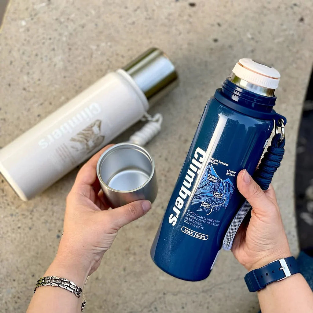 Climbers 730ML Stainless Steel Flask with Cup Vacuum Insulated Bottle