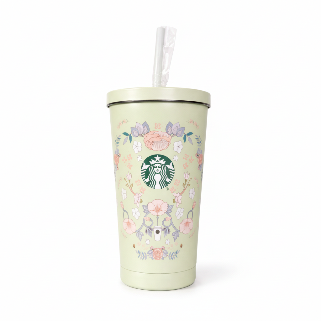 Starbucks Inspired Sipper Tumbler with Straw  Reusable BPA-Free Drink Cup