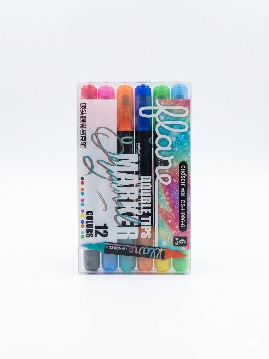 Multicolor Glitter Markers for Journaling, DIY & Card Making