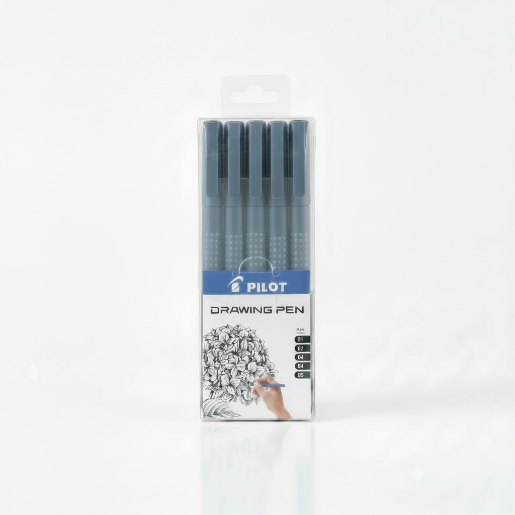 Pilot Fineliner Drawing Pen Set , Assorted Tip Sizes for Precision Art