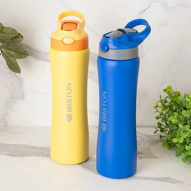 Briiton Hipster Water Bottle 750ml 24H Hot & Cold Stainless Steel Bottle