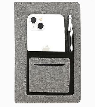 A5 Diary with Mobile Pocket & Card Holder Hardcover Organizer Notebook