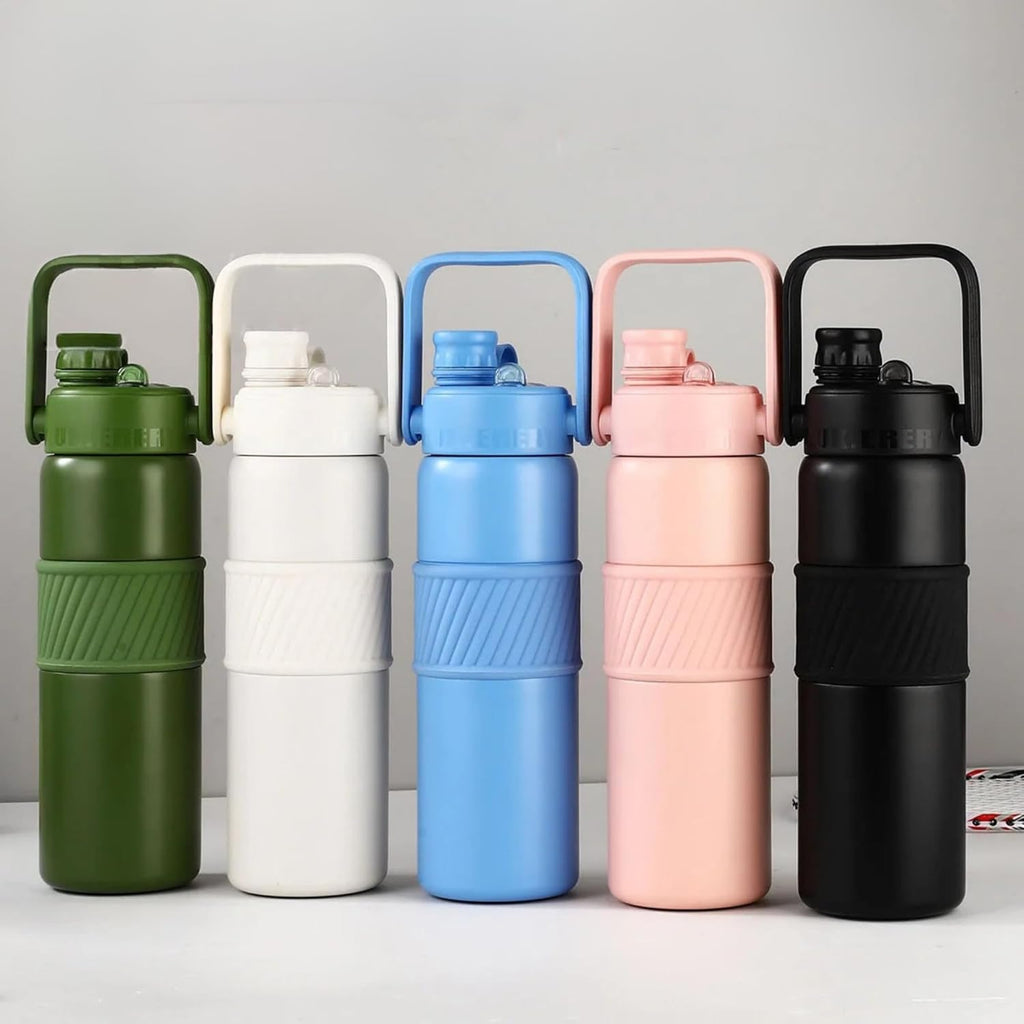 800ml Sports Thermal Bottle with Straw Insulated Hot & Cold Water Bottle
