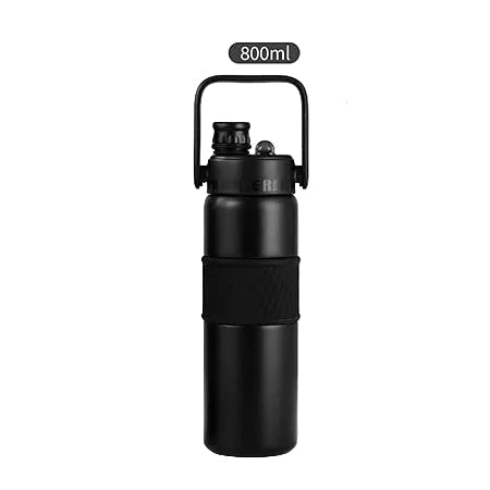 800ml Sports Thermal Bottle with Straw Insulated Hot & Cold Water Bottle