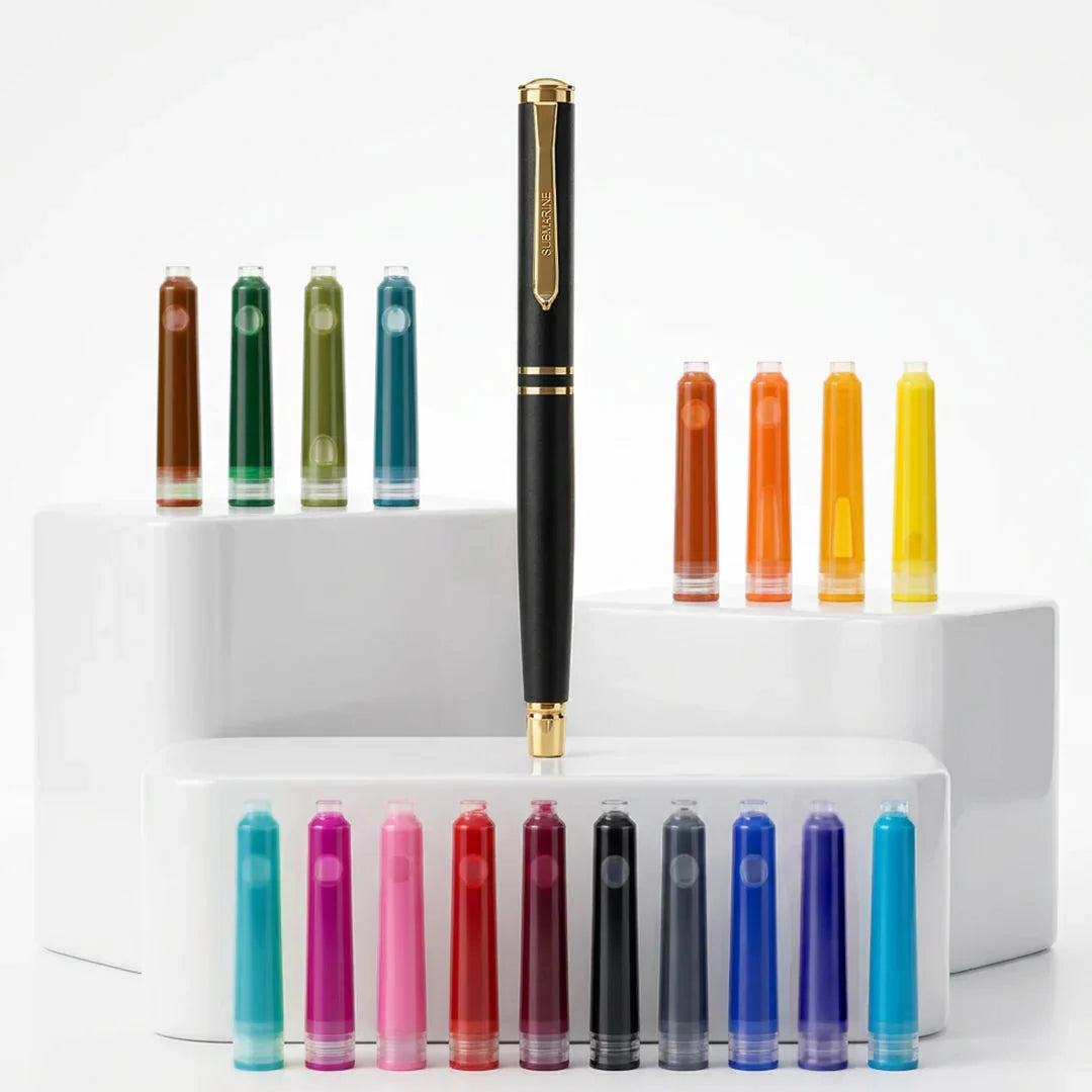Submarine LUMEN 18 Fountain Pen Set 18 Ink Shades Premium Pen