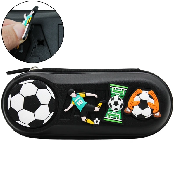 Shunde 9036 Robot Charm Plastic Pencil Pouch – Blue Cartoon Zipper Case for Kids