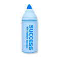 Sky Blue Silicone Pencil Pouch – Pencil Shape “Success” Design Multipurpose Zipper Case