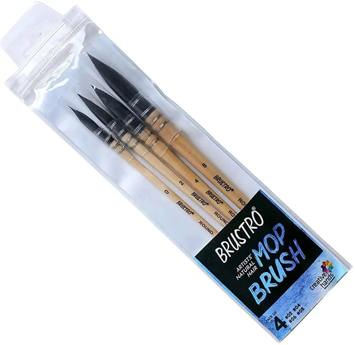 Brustro Mop Brush Set of 4 for Watercolor