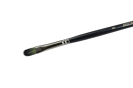 Brustro Greengold Filbert Brush Size 12 | Acrylic & Oil Painting Brush