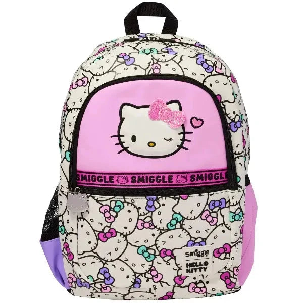 Smiggle Hello Kitty 17 Inch Backpack Cute School Bag with 3 Compartments