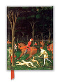 The Hunt by Paolo Uccello Foiled Journal  Premium Flame Tree Notebook A5