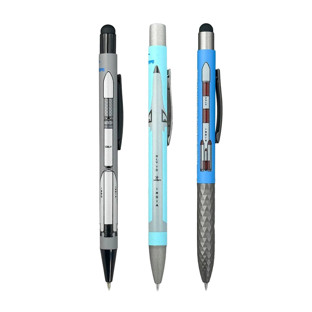 Submarine ISRO OrbitX Pen Set of 3 Space-Themed Ball Pens
