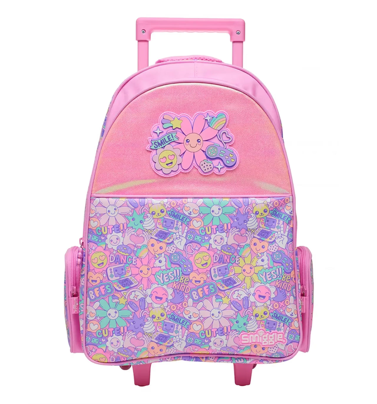 Smiggle Trolley Backpack with Light-Up Wheels – 4 Compartment