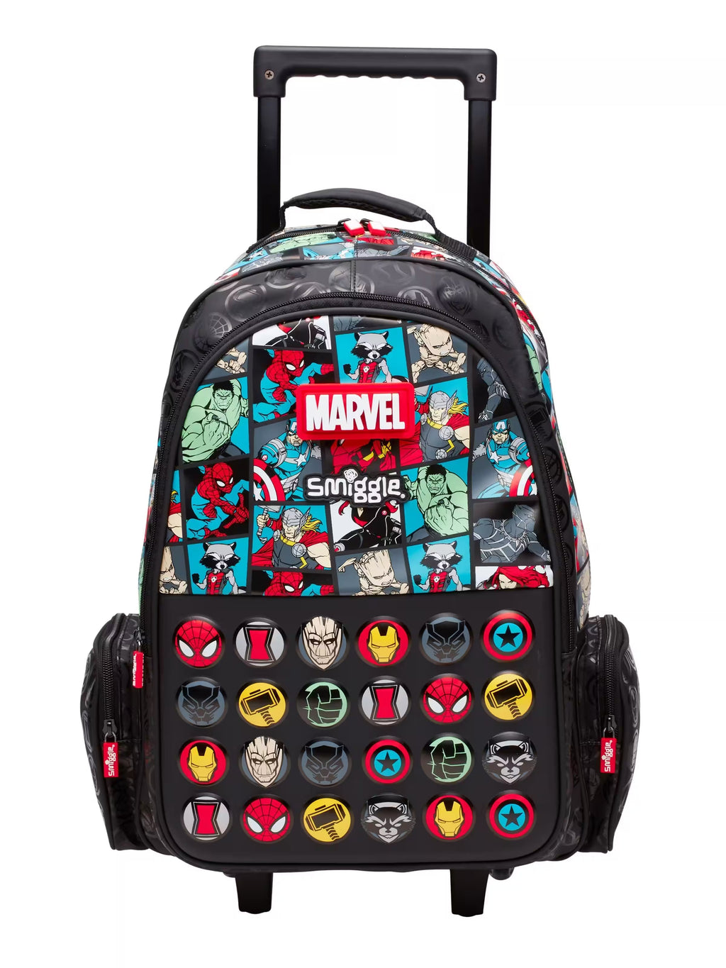 Smiggle Trolley Backpack with Light-Up Wheels – 4 Compartment