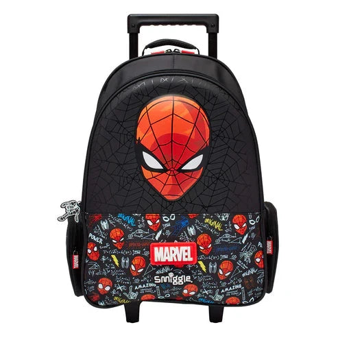 Smiggle Trolley Backpack with Light-Up Wheels – 4 Compartment